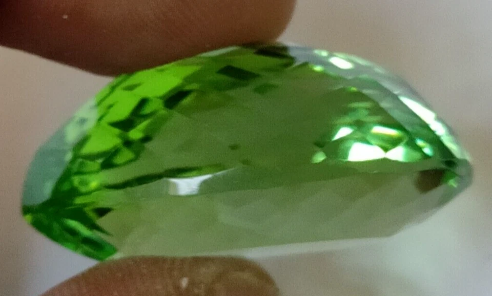 AAA+ 71.90 Ct. Large Green Amethyst Pear Cut Loose Gemstone for Ring & Pendant - Image 3 of 4