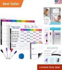 Magnetic Chore Chart Monthly Calendar - Family Planner Set 11.5x15 Inches