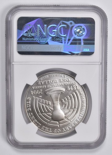 MS70 2004-P Thomas Edison Commemorative Dollar NGC Brown Label *8065 - Picture 2 of 5