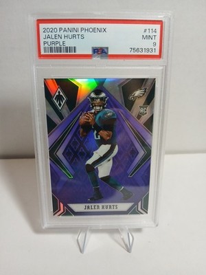 2020 Panini Phoenix - Rookies Jalen Hurts #114 Purple /149 (RC) PSA 9