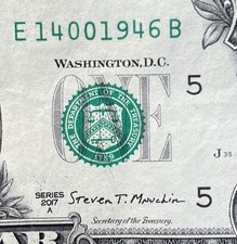January 4, 1946 Birthday Anniversary Note $1 One Dollar Bill Fancy Serial Number