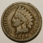 1886 Indian Head Cent Type-2 G-Details  "Not Cleaned -Actual Coin Pictured"