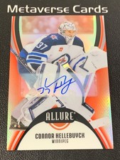 2025-26 Upper Deck Allure Hockey Red Rainbow #95 Connor Hellebuyck Auto