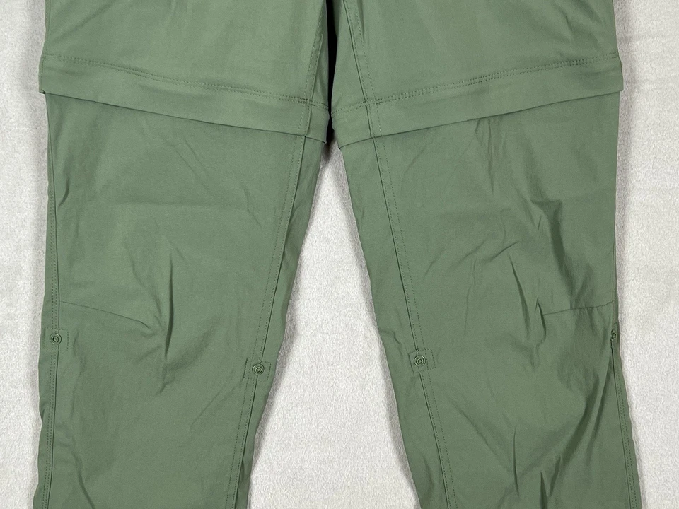 Calça conversível feminina tamanho 4 verde esportista mundial pesca caminhada ao ar livre - Imagem 3 de 4