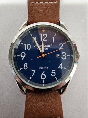 Precision by Gruen GP555MN Deep Blue Dial Quartz Analog Watch 40mm New Battery
