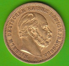 Gold Preußen 20 Mark Coin 1875 A ss-vz Kaiser Wilhelm I nswleipzig