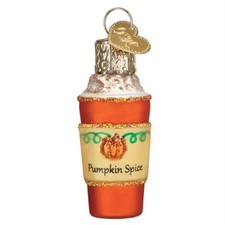 Old World Christmas Gumdrops Mini Pumpkin Spice Latte Ornament 2 inch Miniature