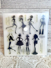 Close To My Heart Discontinued "BE YOURSELF" Acrylic Cling Stamps Set Ladies