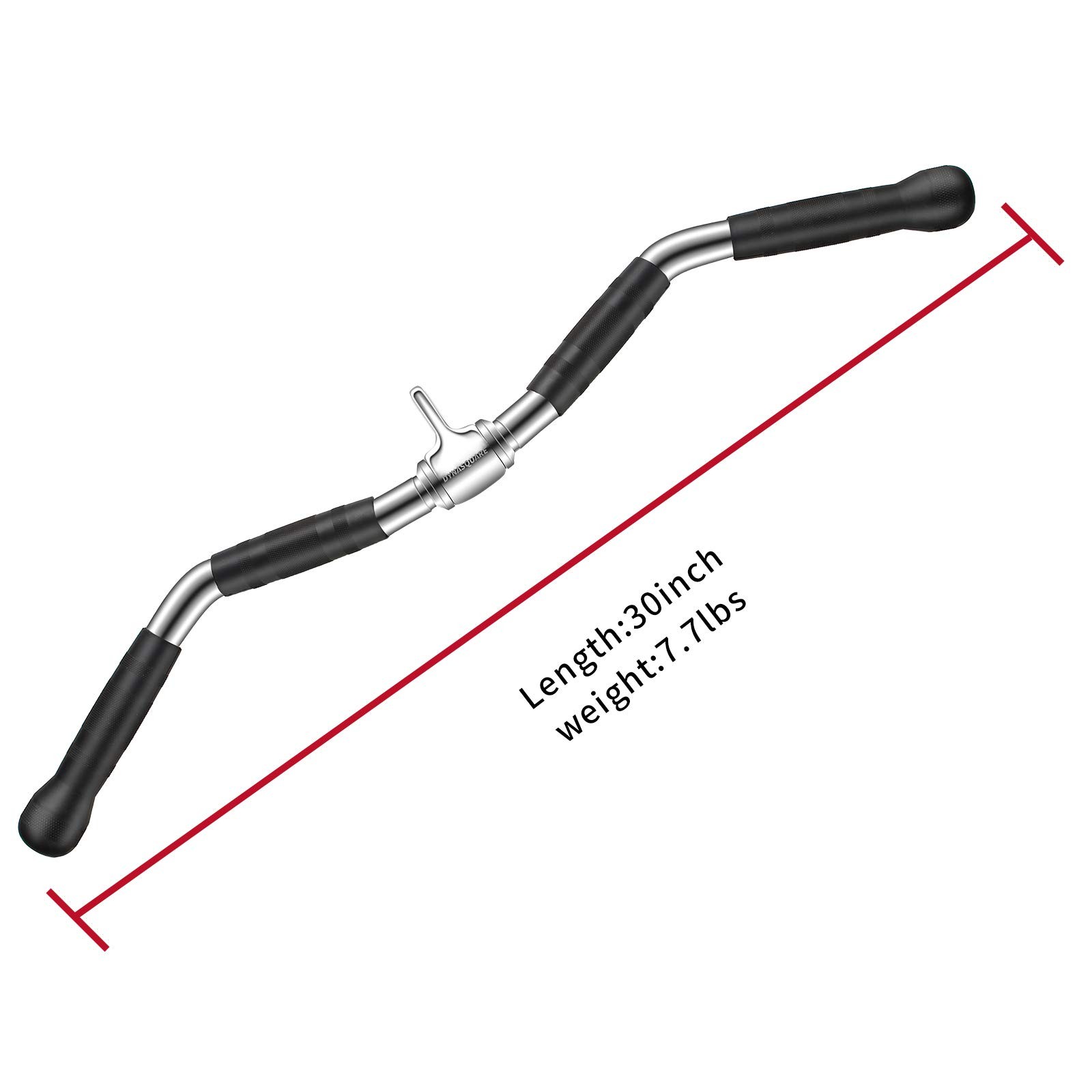 DYNASQUARE LAT Pulldown Attachments Combo, Curl Pulldown Bar with 360° Rotati...