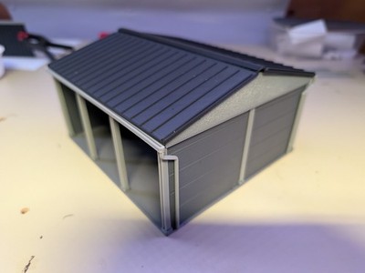 H0 HO 1:87 Gebäude Maschinenhalle BGA 11 Halle 3  (VMBS1) gr sw 3D Druck