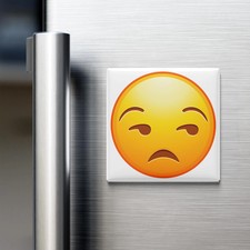 Unamused Face Emoji Fridge Magnet 2x2 Made in USA