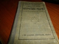 Ancien LIVRE scolaire 1929 "Géométrie plane" CAMMAN REBOUIS