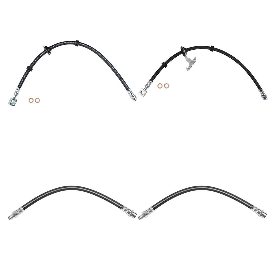 4X Línea de freno de manguera hidráulica de freno delantero trasero para Mercedes-Benz ML320 1998-2003 Foto 2 de 4