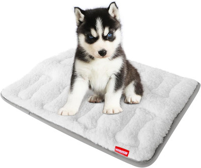 Dog Crate Mat(24'' X 18''), Small Dog Bed for Crate, Soft Plush Bed Pad Machine Wa