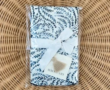 NEW Serena & Lily Priano Sateen Standard Pillow Sham-Navy Blue