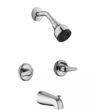 Glacier Bay Aragon Double Handle Tub Shower Faucet Chrome