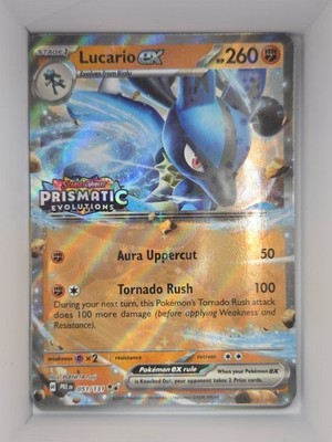 Pokemon TCG Lucario ex 051/131 Prismatic Evolutions Stamped SV: PRE Near Mint