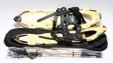 AMBIO 3-in-1 Snowshoes w/ Trek Pole, Yellow, 30in