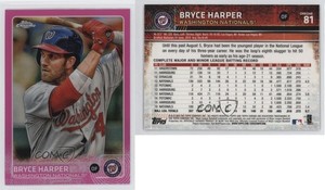 2015 Topps Chrome Pink Refractor Bryce Harper #81