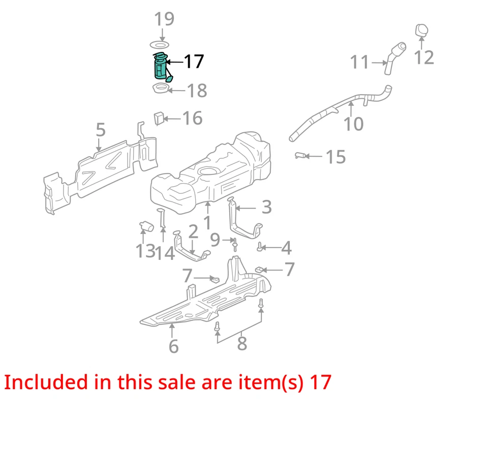 Conjunto de bomba de combustible de gas eléctrica GMC Envoy 2002-2004 C6MH9 Foto 3 de 4