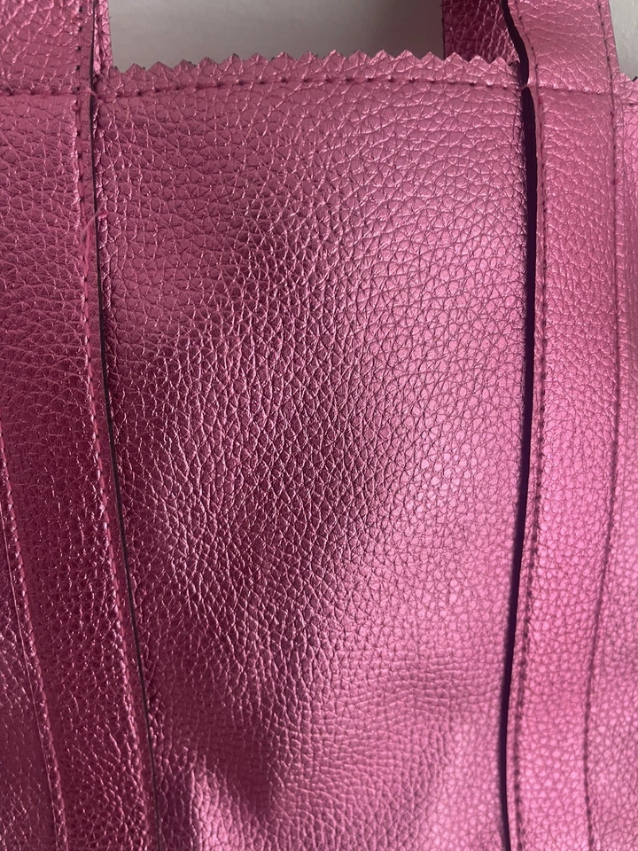 Victoria’s Secret Clutch Hot Pink Shimmer Bag Mini Tote  - Image 2 of 4