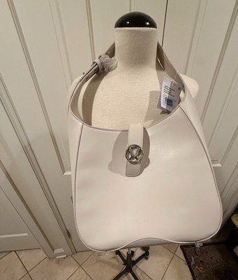 NWT Lululemon Leather Alternative Shoulder Bag 8L Beige Cashew Silver Hardware