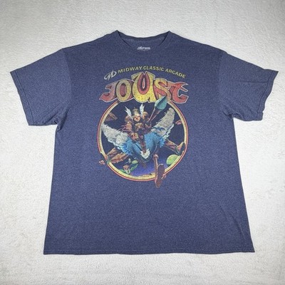 JOUST Midway Classic Arcade T-shirt XL Retro Video Game Knight Ostrich Graphic T