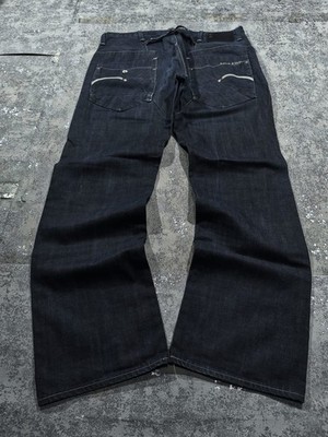 vtg gstar japan rick owens number nine buckleback jeans navy faded streetwear