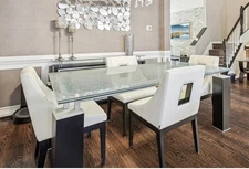  Cracked Glass Dinning Table