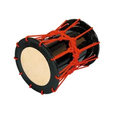 Katsugi oke drum 1.2 shaku 36cm Wadaiko 16in Red string black leather