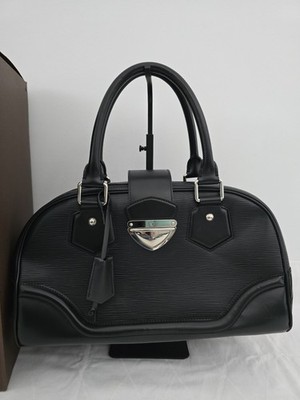 Louis Vuitton Montaigne Epi schwarz GM mit Kiste & Schloß