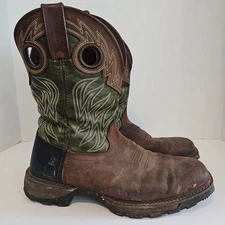 Durango DDB0177 Men's Brown Green Maverick XP Square Toe Work Boots SZ 10 Cowboy