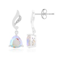 Cavill Mondlicht Quarz Ohrringe 2,16Ct Trillant Silber 925 Rhodiniert Zirkon