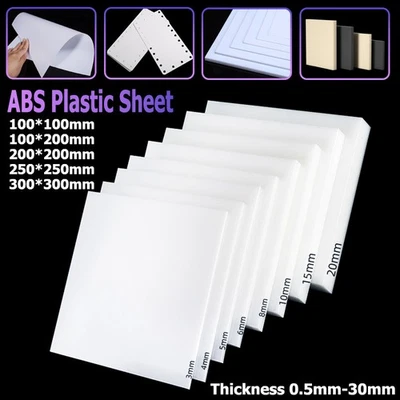 Weiß ABS Kunststoff Platten BogenTafel Kunststoffplatte Stärke 0,5mm bis 30mm - Bild 1 von 4