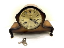 Vintage 28cm *Urgos* Kaminuhr Werk FHS 140-070 Holz Messing Top RAR Sammlerstück