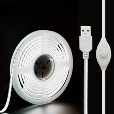 5V USB LED Strip Lights, 3.28FT COB Light White, Short 3.28FT, White