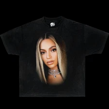 Beyoncé Face Boxy Vintage Shirt Graphic Hot Tees Oversized Streetwear Y2K