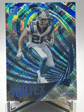 2022 Panini Donruss Christian Mccaffrey Vortex Holo Foil Cosmic 073/100￼