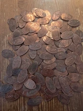 100+ Assorted Pressed Elongated Pennies From California See Description