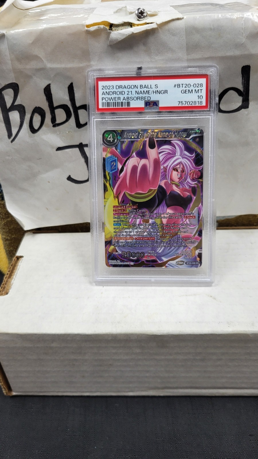2023 ANDROID 21 IN THE NAME OF HUNGER POWER ABSORBED DRAGON BALL PSA 10 BT20-028 view 1