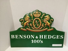 Benson & Hedges 100's Tin/Metal Wall Sign 23.5 X 16.5