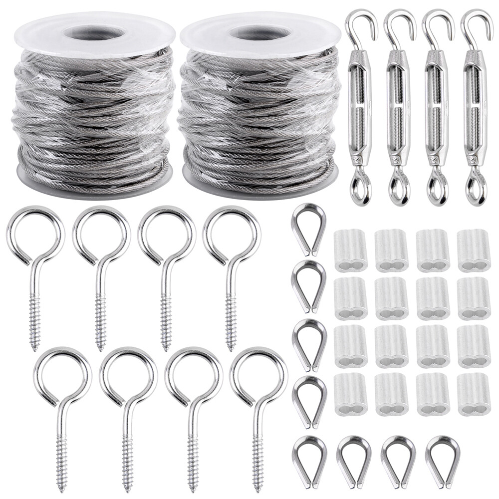Wire Rope Stainer 30M Garden Wire Rope for Climbing Plants Turnbuckle Wire Tensioner ...