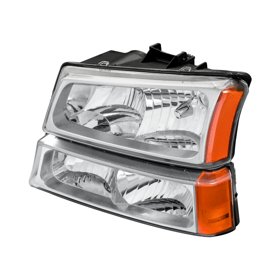 Silverado 1500 Tail Light; Chrome Housing; Red Clear Lens; Driver Side