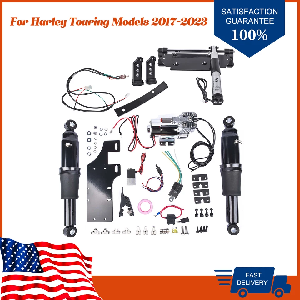 New Rear Air Ride Kit with Electric Center Stand for Harley-Davidson CVO 17-21 - Image 4 of 4