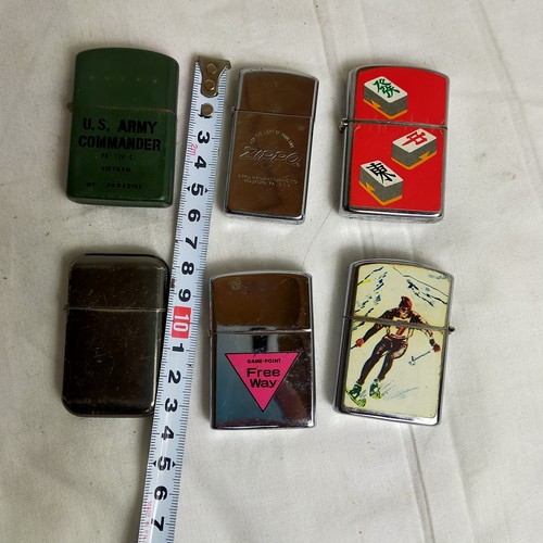 Accendino ad olio ZIPPO, 1 marchio ZIPPO, set di 6, non venduto separatamente [usato] - Foto 2 di 8