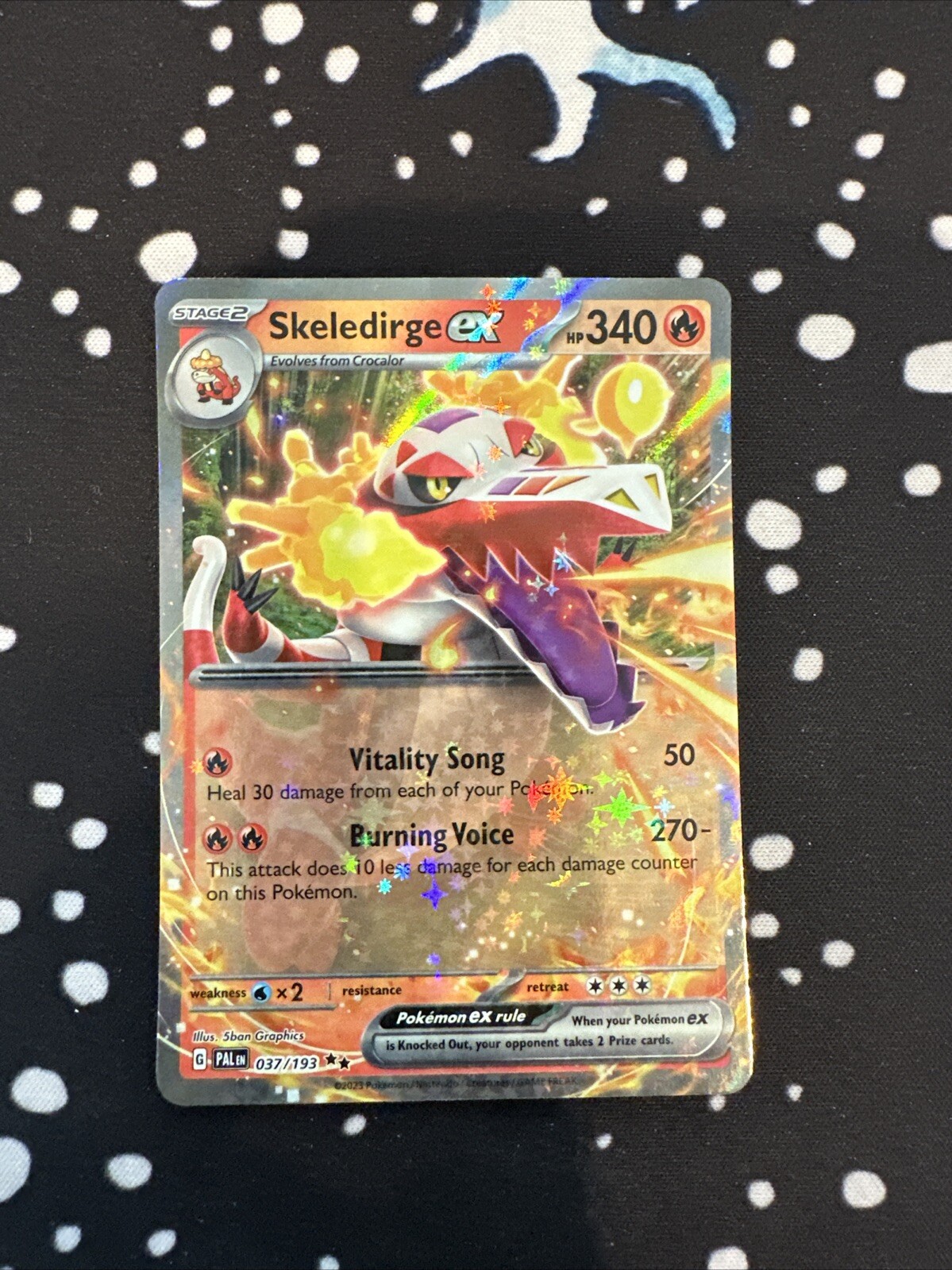 Pokemon Scarlet & Violet Paldea Evolved Skeledirge Ex 037/193 Eng. NM