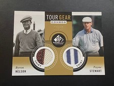Byron Nelson Payne Stewart 2013  SP Game Used Golf Tour Gear Combos Shirt /25