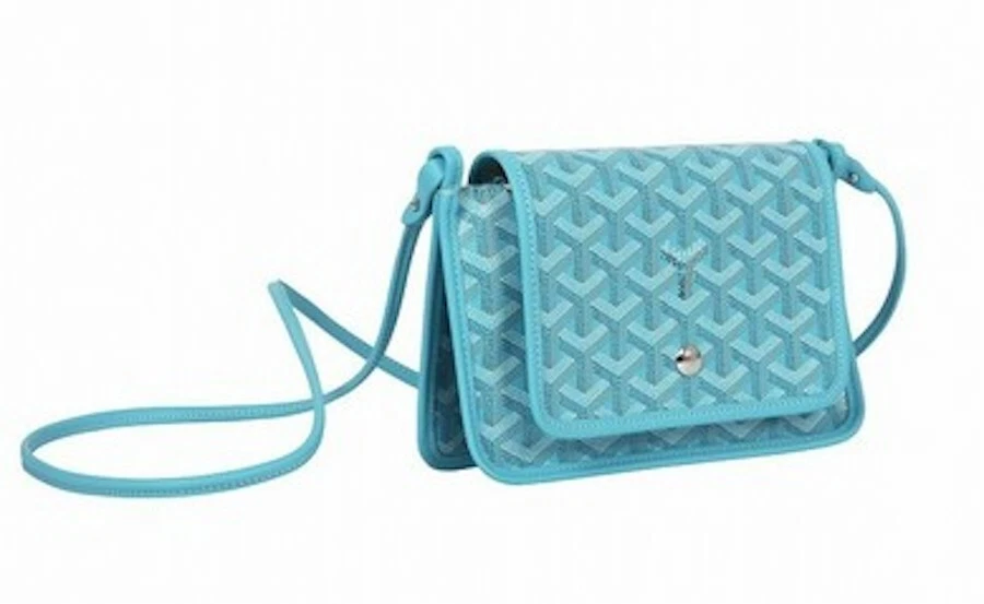 Goyard Plumet Pouch Sky Blue in Canvas/Calfskin with Palladium-tone - US