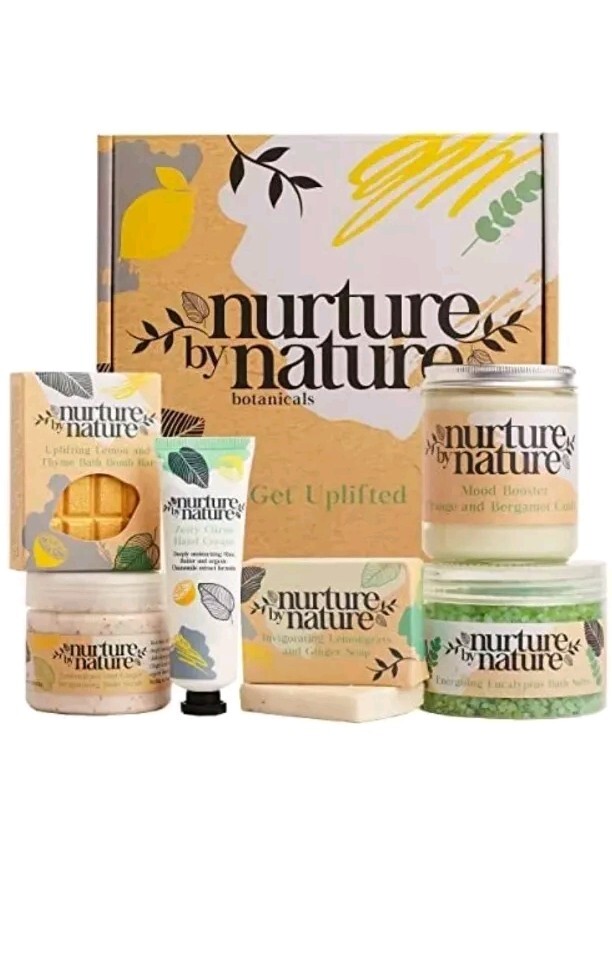 RELAX & UPLIFT | Pamper Spa Gift Set Hamper by Nurture by Nature | Bath Set |