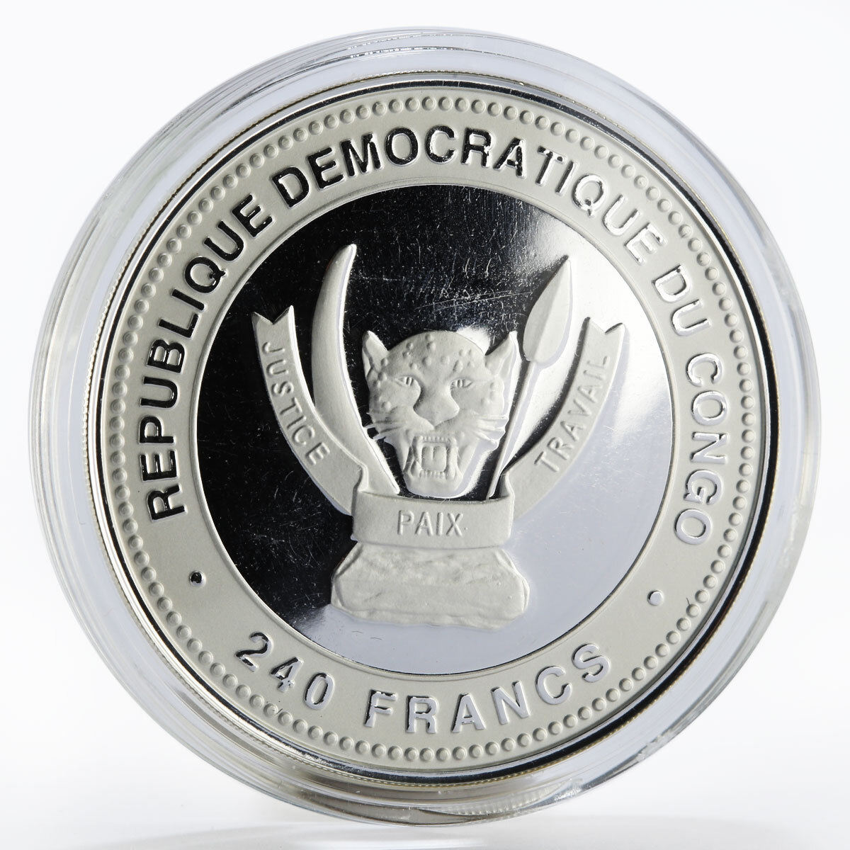 Congo 240 francs Year of Goat Luckacy Lunar Calendar silver coin